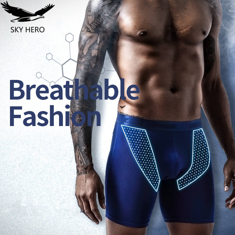2pcs/Lot underpants leg up lon - огляд і ціна Long Leg Trunk Men